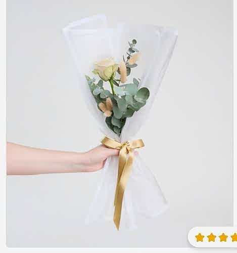 TEK Lİ BEYAZ GÜL BUKETİ