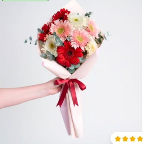 PEMBE BEYAZ RENKLİ CELBERA BUKETİ