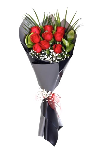 9 Vip Kırmızı Gül Buket