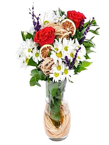 Vazoda Papatya ve Güller