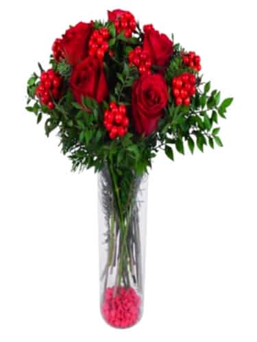 Vazoda Kokinalar ve Kırmızı Güller